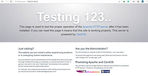 apache test page